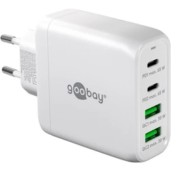 Goobay Φορτιστής 68W GaN με 2x USB-C & 2x USB-A (Λευκό) - 64818