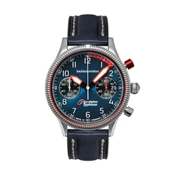 Bauhaus Ανδρικό Ρολόι 41mm Μπαταρίας με Μπλε Δερμάτινο Λουράκι 25763