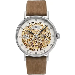 Zeppelin Women's 36mm Automatic Watch with Silver Leather Strap 74615 (ZE-7461-5)