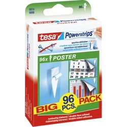 tesa Powerstrips Poster Μεγάλη Συσκευασία 96 τεμ. λευκό