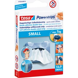 tesa Powerstrips Small 14 ταινίες λευκές — αφαιρούμενες αυτοκόλλητες ταινίες στερέωσης