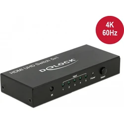 DELOCK Διακόπτης HDMI 5 σε 1 (1 έξοδος) 4K UHD