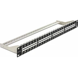 Delock Keystone Patch Panel 19'' 1U 48 θυρών (Μοντέλο 43280)