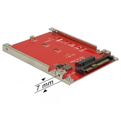 DeLOCK Μετατροπέας 2.5" U.2 SFF-8639 σε M.2 NVMe Key M 7 mm (62725)