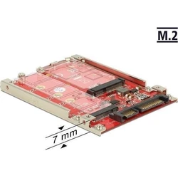 Μετατροπέας 2.5'' SATA 22-pin σε M.2 / mSATA με πλαίσιο 7 mm - Delock 62859