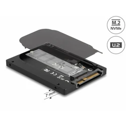 2.5'' Converter U.2 SFF-8639 to M.2 NVMe Key M - 7 mm Height, Delock 63379