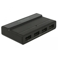 Delock USB 3.1 (Gen 2) 4-Port Hub, Black (MPN 64053)
