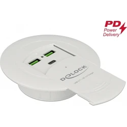 Delock USB Type-C™ Charger PD 85 W + Qualcomm Quick Charge 3.0 for Table Mount (MPN 64065)