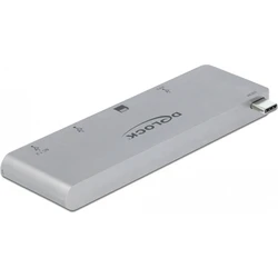 DeLock Hub 2 Θυρών USB 3.2 με σύνδεση USB-C Ασημί 64078
