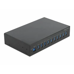 Delock 25.4 cm (10 inch) Industrial USB Hub 10x USB 3.2 Gen 1 Type-A (Model 64112)