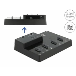 DELOCK M.2 Docking Station 4x M.2 NVMe PCIe SSD with Clone Function