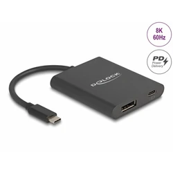 Delock USB Type-C σε DisplayPort (DP Alt Mode) Αντάπτορας 8K60Hz HDR με Power Delivery 60W