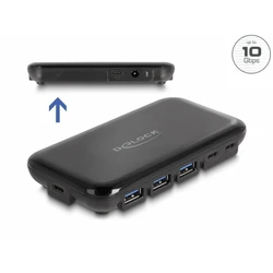 Delock 7-Port USB 3.2 Gen 2 Hub with 4 x USB-A and 3 x USB-C Ports