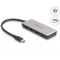 DELOCK USB Hub Type-C 10 Gbps με 4x USB Type-C θύρες (μοντέλο 64261)