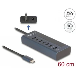 Delock USB Hub 7 θυρών Type-C (6 x δεδομένα + 1 x δεδομένα + PD 20W) - Delock 64288