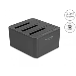 Delock USB Docking station για 3 x SATA HDD/SSD με 1:2 Clone (Μοντέλο 64332)