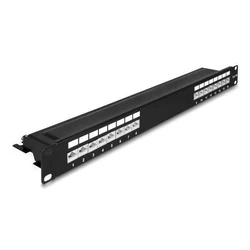 Delock 19'' Patchpanel 16 θυρών Cat6a 1U Μαύρο