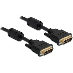 Delock Καλώδιο DVI 24+5 (DVI‑I) αρσενικό > DVI‑I αρσενικό 5 m μαύρο