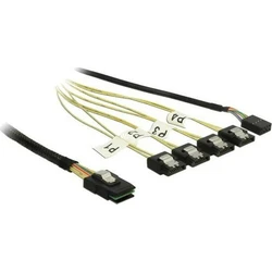 Delock Mini SAS SFF-8087 to 4x SATA 7-pin (reverse) with Sideband, 1 m (Model 83319)