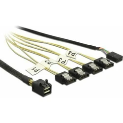 Delock Mini SAS HD (SFF-8643) to 4× SATA 7‑pin Cable, 1 m