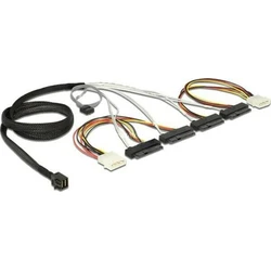 Delock Mini SAS SFF-8643 to 4x SAS SFF-8482 Cable 1.0 m (Model 83391, SKU 113073)