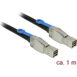 Delock External SAS Cable - SAS 12 Gbit/s - 36‑pin Mini SAS HD 4x (SFF-8644) Male to Male - 1 m