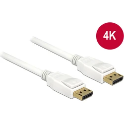 Delock καλώδιο DisplayPort 1.2 3 m Λευκό (DisplayPort αρσενικό σε DisplayPort αρσενικό) - Μοντέλο 84878