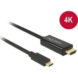 USB-C to HDMI Cable (USB-C male to HDMI male), 3 m, 4K 30Hz, Black - DeLOCK