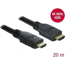 Delock HDMI (ST-ST) 20m Καλώδιο Σύνδεσης 4K 60Hz Μαύρο