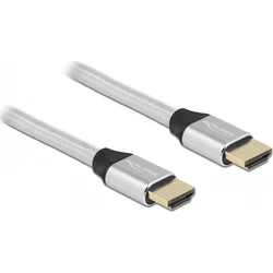 Delock Ultra High Speed HDMI 2.1 Καλώδιο 48 Gbps 8K 60Hz ασημί 2 m