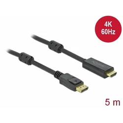 DELOCK Ενεργό καλώδιο DisplayPort 1.2 σε HDMI 4K 60Hz 5m