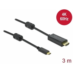 Delock Ενεργό καλώδιο USB Type-C σε HDMI (DP Alt Mode) 4K 60Hz — 3 m