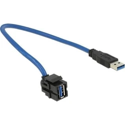 DeLock USB 3.0 Cable USB-A male to USB-A female / USB-B female, 0.5 m (Model 86375)