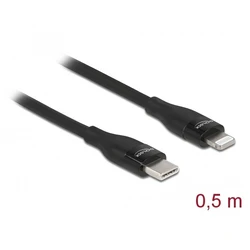 DeLOCK USB‑C to Lightning Cable 0.5 m MFi black (86636)