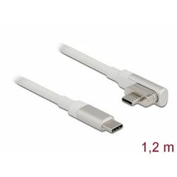 Delock Magnetic Thunderbolt™ 3 USB-C™ Cable 4K 60 Hz Angled Plug-to-Plug 1.20 m (MPN 86703)