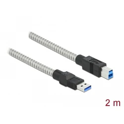 Delock USB 2.0 Cable Type-A Male to Type-B Male, 2 m, metal-shelled connectors