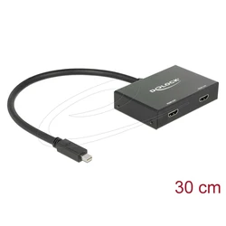 Delock Αντάπτορας mini DisplayPort σε 2x HDMI Splitter 1.2 - Μαύρο