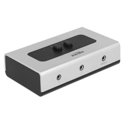 Delock 2-θύρων διακόπτης 3.5 mm (Klinke) χειροκίνητος, αμφίδρομος