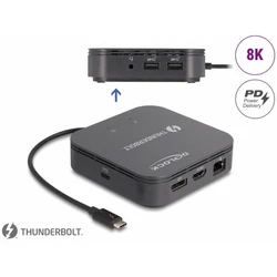 Thunderbolt 3 Mini Docking Station 8K - DisplayPort / HDMI / USB / LAN / Audio / PD 3.0