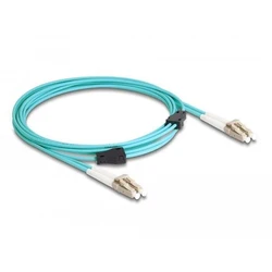 DELOCK Οπτικό Καλώδιο LWL LC Duplex Multimode 3m με Μεταλλική Θωράκιση