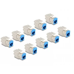 Keystone RJ45 module σετ 10 τεμάχια Cat6A εργαλείο-ελεύθερο μπλε - Delock 88113