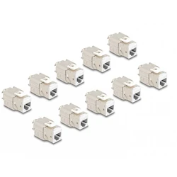 Keystone RJ45 jack LSA Cat.6A tool-free white set 10 pcs - Delock (88119)