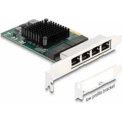 Delock Κάρτα Δικτύου PCI Express x4 Gigabit LAN 4xRJ45 (BCM) - 88208