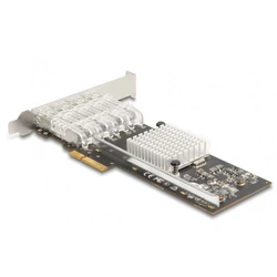 PCI Express x4 Network Card Gigabit LAN 4 x SFP i350 - DeLOCK