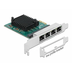 Κάρτα δικτύου Delock PCI Express x1 Gigabit LAN 4 x RJ45 RTL8111