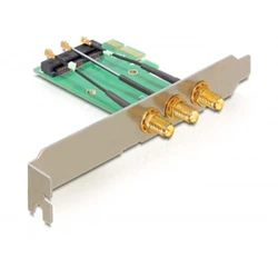 DELOCK PCIe κάρτα - Mini PCIe με 3x RP‑SMA θύρες κεραίας (MPN: 89294)