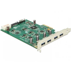 Delock Κάρτα PCI Express 4-Θυρών USB 3.0 (Μοντέλο 89325)
