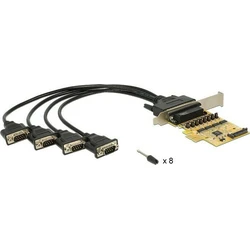 Delock Κάρτα PCI Express x1 σε 4 x Σειριακές Θύρες (COM) με Παροχή Τάσης, Μοντέλο 89447