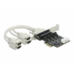 Delock PCI Express x1 to 4 x Serial RS-232 Card with 5 V / 12 V Power