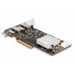 Delock PCI Express x8 κάρτα με 2 x USB 3.2 Gen 2x2 Type-C (20 Gbps) και 2 x USB 3.2 Gen 1 Type-A (10 Gbps) - Quad Channel, MPN 90097